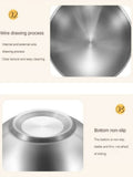Stainless Steel Noodle Bowls Double-Layered Bowls Heat Insulation Bowls 5-Piece - Silver - Size Pack V1106-122-93147-SLR-PACKOF5PIECES