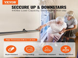 Pipe Stair Handrail, 7FT Staircase Handrail, 440LBS Load Capacity Carbon Steel Pipe Handrail, V952-TZBGSLTFSGYG77HXIV0