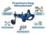 Medium Adjustable Dog Wheelchair - Mobility Aid for Disabled Pets with Back Leg Issues - Leg Brace & V1107-CS-QFLCCE14
