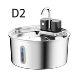 Wireless Pet Water Fountain for Cats and Small Dogs, 304 Stainless Steel, 3.2L Capacity, V1341-ZY-5NM2GH6C-D2