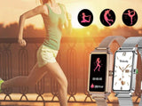 Smart Watch Women Fitness Tracker Sport Bracelet for Android iOS Phones-Silver V1263-JX-7697-2