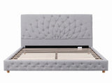 Artiss Queen Bed Frame with Tufted Headboard and Plywood Slats Grey BFRAME-G-KOLA-Q-GY-ABC