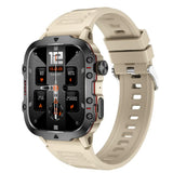 Beige Rugged Smart Fitness Watch - Waterproof, Multi-Sport Modes, and Health Tracking V888-ELOSUNG16132