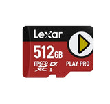 Lexar PLAY PRO microSDXC Express Card 512GB, microSDXC, high performance, microSD Express, up to V1202-V2-FMLSD-PLAY-EXP-512G