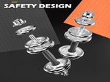 20KG Chrome Dumbbell Set Weight Dumbbells Home Gym Training Fitness BarBell Case V610-GYM-DUM-20KG-SIL