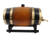 3L Large Capacity Retro Color Oak Wood Red Wine Barrel Bucket Keg Storage Container for Home V1294-YM0901-3118200000511