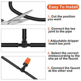 50m Automatic Drip Irrigation System for Garden Greenhouse, Lawn, Terrace, Compatible with Most V1188-MS-325-1268
