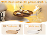 Wall-Mounted Foldable Round Table Telescopic Adjustable Bedside Desk with Aluminum Alloy Support, V1107-CS-CTZWJB