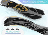Gray Adjustable Open Heel Snorkel Fins, Travel-Size Short Swim Flippers for Snorkeling, Diving & V1107-ADJUSTABLE OPEN HEEL SNORKEL FINS-L