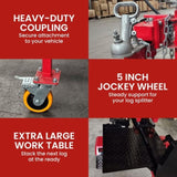 Yukon 75 Tonne Hydraulic Petrol 420cc Log Splitter Electric Key Start Vertical and Horizontal LOG-PTR-TPD-075