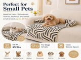 Calming Dog Bed Mats, Couch Bed Mat, Soft Flannel 3-Sided Bolster Pet Sofa Bed Supports Head & V1107-CS-YTCH8
