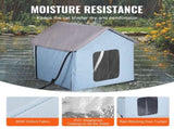 Heated Cat House, Outdoor Kitty Shelter with Timer, 600D Oxford Cloth Foldable Cat Shelter with V952-FWSBYMBHSNJBUZ1X4V3