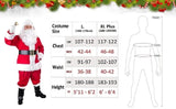 Santa Claus Costume 7 Parts Complete Set for Adults Cosplay with Elf XL 180-195cm V1188-YUF-19703-1