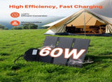 60W Foldable Solar Panel Charger, 16BB N-Type Monocrystalline Solar Panel 24% Efficiency, V952-BXZDTYNB160W36PFJ001Y3