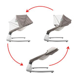 Electric Baby Bouncer Swing Chair Cradle Rocker Grey 65x70x53cm with Music Toys V178-59295