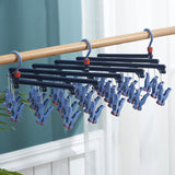 Plastic Folding Multi Head Drying Rack Multi Clips Socks Underwear Hanger Windproof Multifunctional V1294-YM0716-3117220156311