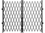 Double Folding Security Gate Folding Door Gate 5.1' H x 10.2' W Scissor Gate V952-SSFDMSM1.5X3M0001V0
