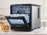 Devanti Ice Maker Crescent Ice 16pcs Countertop Machine 12KG/24H for Home IM-ZB-12M-BK
