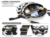 Beige Checkered Trendy Sling Bag - Women's Crescent Crossbody Purse with Wide Adjustable Strap V888-ELOSUNG33367