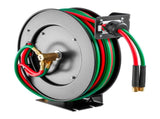 Retractable Welding Hose Reel, 1/4-Inch x 50FT Twin Oxygen Acetylene Rubber Hose Max 300PSI - T V952-HJRGJP50FTZDID1LEV0
