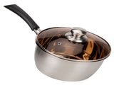 Small Soup Pot Thickened Compound Steel NonMagnetic Single Handle Cooking Kitchenware 18cm V1294-YM0718-3118200255311