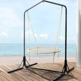 Gardeon Hammock Chair with Stand Nest Web Outdoor Swing 100cm HM-CHAIR-NEST-CREAM-U