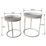 Set 2 Nested Martinique Side Tables 47cm V637-23744TBL