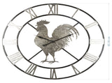 Country Rooster Wall Clock 60cm V637-56012CLK
