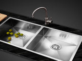 Cefito Kitchen Sink 86X44CM Stainless Steel Basin Double Bowl Silver SINK-8644-R010
