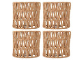 4pcs Lampshade Retro Imitation Rattan Bohemian Style Hand Woven Lamp Shade for Floor Lamps V1294-YM0901-3119240098811