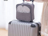 Grey Travel Shoes Bag with Large Capacity Zipper for Organized Shoe Storage and Hanging V1370-AZ4-14268