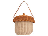Kids Rattan Storage Basket Hand Woven Decorative Acorn Shaped Basket Bag for Boys Girls Photography V1294-YM0703-3115230034712