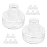 12Pcs Reusable Transparent Glass Stopper Plugs for Wine Bottles V1192-AZ-W-24761