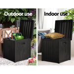 Gardeon Outdoor Storage Box 195L Bench Seat Garden Deck Toy Tool Sheds OSB-195L-BK