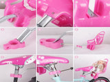 Doll Stroller Seat for Doll, Children's Bicycle Doll Seat with DIY Decals for Decoration PINK V1237-ZY-203-0697