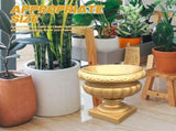 Plastic Flower Pot Mold for DIY Concrete Planter Making Reusable Beige Mold V1369-AZ3-W-18180