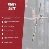 Heavy Duty EZ Curl Barbell Weightlifting Bar with Spinlock Collars for Gym Training V63-770275