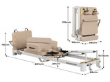 Powertrain Velora Pilates Reformer Machine Aluminium Foldable Multifunctional Home Gym Equipmen PLT-JYI-F5A-BE