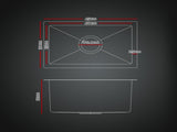 Cefito Stainless Steel Sink 30x45CM With Pull Out Mixer Tap Kitchen Basin Single Bowl Black SINK-BLACK-3045-48