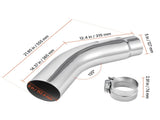 Elbow Exhaust Tip, 127mm Inlet, 152.4mm Outlet, 584mm Overall Length, Chrome Turn Down Exhaust Tip V952-PQWGZWGRK5INWJ6MB001V0