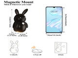 Adorable Bunny Night Light with Motion Sensor, Rechargeable LED Wall Lamp, Magnetic Mounting, 3 V1341-ZY-QC6HHTTK-2PCS-BLACK