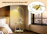 Creative Lamp End Table with Gold Shade - Modern Floor Lamp Accent Furniture & Dcor Lighting for V767-XJJ612-AU