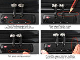 Wanderlite 3Set 20-24-28 Inch with TSA Lock Spinner Travel Suitcase Carry On Hard Shell LUG-ABS-LINE-3SET-BK