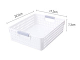 36x Premium Plastic Storage Basket Bulk w/ Grip Handles 26.5*17.2*7.3cm V563-PS2617-1BOX
