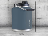 Baumr-AG 3.8L Double Wall Insulated Stainless Steel Water Bottle, Drink Jug with Handle, Blue V219-DRWDWIBM38BA