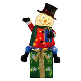 Christabelle 85cm Christmas Snowman On Presents Display with Lights 112_MHA509