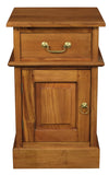 Tasmania 1 Solid Door 1 Drawer Bedside V199-BS101PNLLP