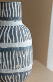 Cream & Grey Ceramic Vase 22cm V637-20894