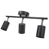 LED Track Light Kit 3 Heads 15.9in Arm 90 Degrees Rotatable Matte Black 3 Light Track Lighting Kit V1294-YM0703-3119230078511