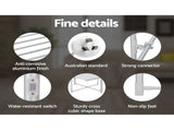 Devanti Electric Heated Towel Rail Rack 30 Bars Foldable Clothes Dry Warmer TW-C-703-ALUM